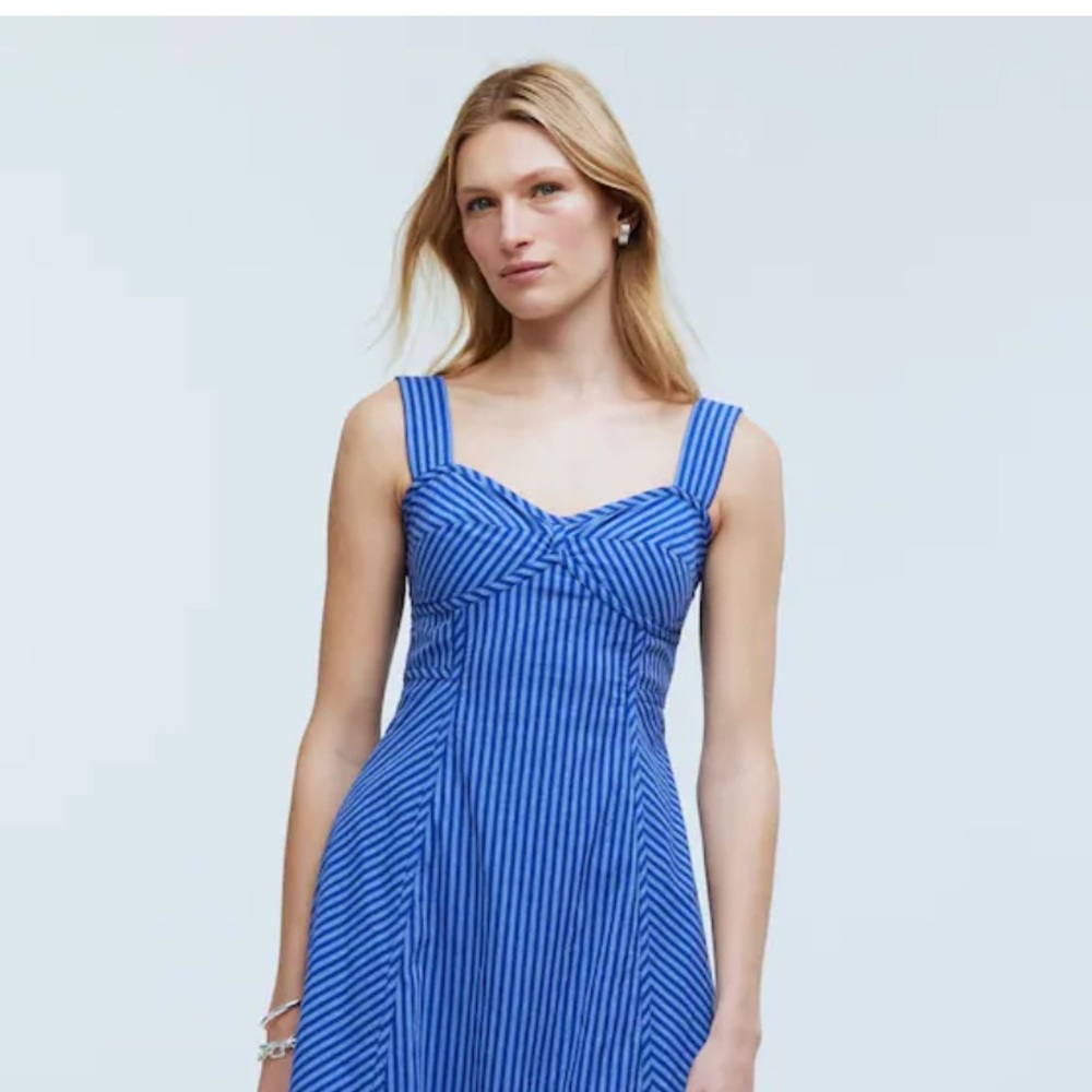 Blue Striped Women's Dress